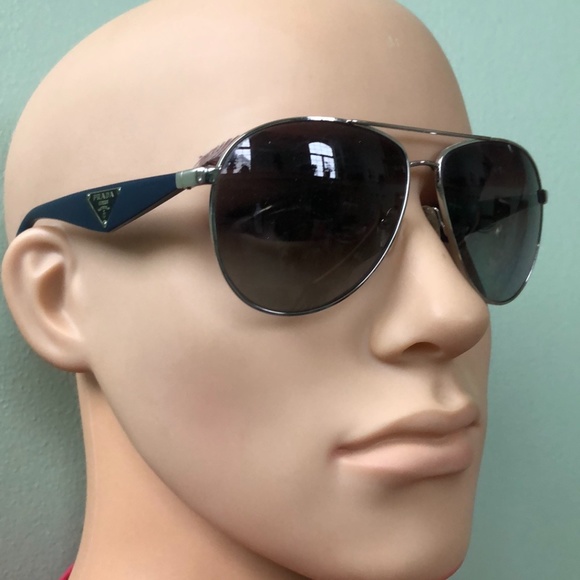Prada Blue Aviator Sunglasses - Picture 8 of 11